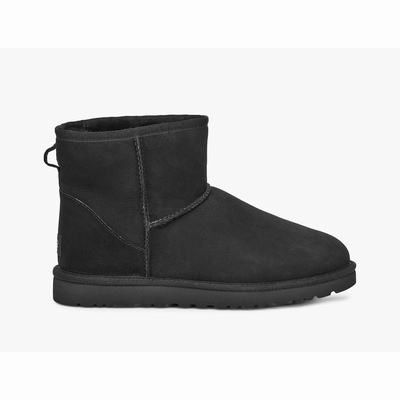 Botas UGG Classic Mini Homem Pretas | PT-IYJNF